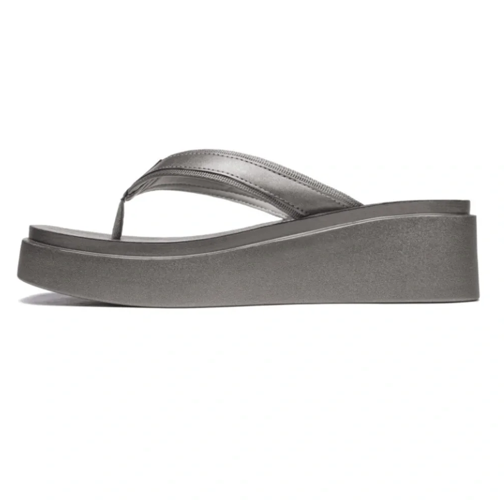Athlefit‎ Women's Platform Slip On Wedge Thong Flip Flop/Sandals | NEW/NWT!!🖤✔️